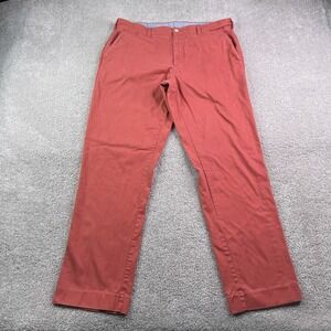 Bills Khakis Pants Mens 36x32 Pink Slim Fit Straight Cotton Slacks